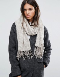 Трикотажный шарф с зигзагообразным узором ALDO - Серый