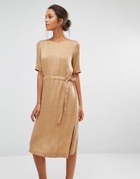 Платье с завязкой Selected Chari - Рыжий