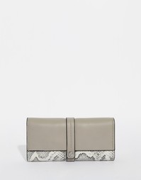 Складной кошелек с эффектом змеиной кожи Fiorelli - Серый