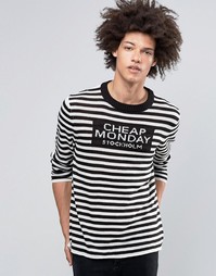 Белый джемпер в полоску с логотипом Cheap Monday Bars - Белый
