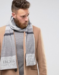 Шарф с логотипом BOSS Green By Hugo Boss Ciny - Серый