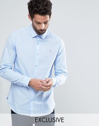 Классическая узкая рубашка стретч Farah - Синий