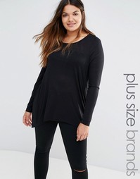 Трикотажный лонгслив Junarose - Черный