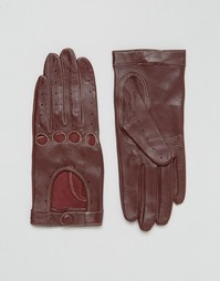 Кожаные перчатки Lavand - Красный