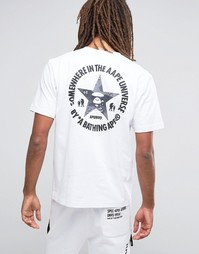 Футболка с принтом сзади AAPE By Bathing Ape - Белый