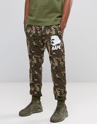 Джоггеры с камуфляжным принтом AAPE By A Bathing Ape - Зеленый