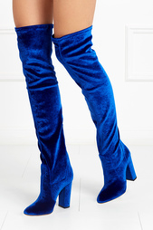 Бархатные сапоги Velvet Thigh High Aquazzura