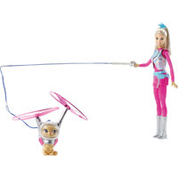 Кукла с летающим котом Попкорном из серии "Barbie и космические приключения" Mattel