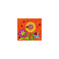 Детский трехблочный органайзер "Цветы на оранжевом" Феникс+