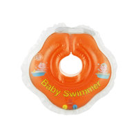 Круг для купания с погремушкой внутри Baby Swimmer, оранжевый