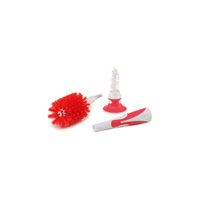 Набор ёршиков для бутылочек и сосок "BOTTLE NIPPLE BRUSH", Happy Baby, красный