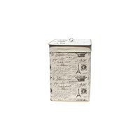 Корзина для белья складная с крышкой, BLB-08-S,  35*35*50см, Рыжий Кот
