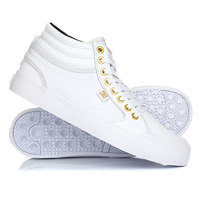 Кеды кроссовки высокие женские DC Evan Hi White/Gold