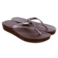 Шлепанцы высокие женские Havaianas High Light Dark Brown