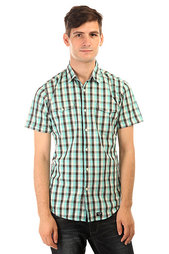 Рубашка в клетку Globe Attfield Short Sleeve Shirt Aqua