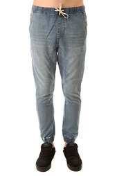 Штаны прямые Globe Select Denim Jogger Damaged Blue