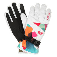 Перчатки сноубордические женские Roxy Jetty Gloves Milo Typo Bright Whi