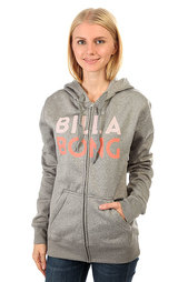 Толстовка классическая женская Billabong Granite Zip Hoodie Grey Heather