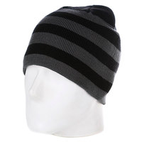 Шапка Urban Classics 2 Stripe Beanie Black/Elephant