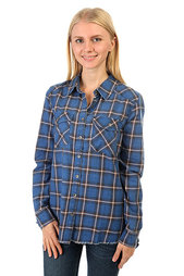 Рубашка в клетку женская Billabong Flannel Frenzy Sapphire Blue