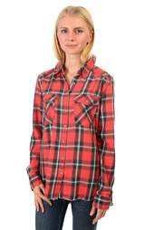Рубашка в клетку женская Billabong Flannel Frenzy Rad Red