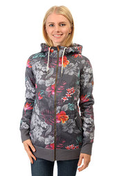Толстовка утепленная женская Roxy Frost Printed Hawaiian Tropik Para