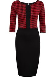 Платье (черный/белый с узором) Bonprix