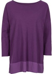Футболка со вставками (хаки) Bonprix