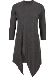 Асимметричная футболка (черный) Bonprix