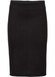Жаккардовая юбка-стретч (кремовый/черный) Bonprix
