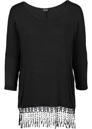 Футболка с бахромой (желтый) Bonprix