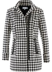 Пальто от дизайнера Maite Kelly (черный/цвет белой шерсти в кле) Bonprix