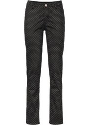 Твиловые брюки с принтом в горошек (темно-синий/белый) Bonprix