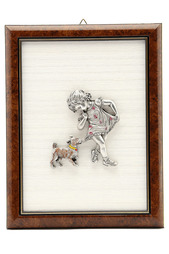 Панно "Девочка с собакой" Les Etains du Prince