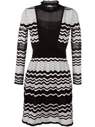 расклешенное платье с узором "шеврон" M Missoni