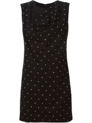 платье шифт с заклепками в форме звезд Saint Laurent