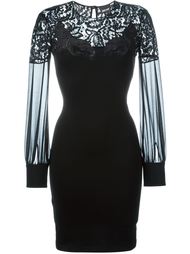 приталенное платье с кружевной панелью Just Cavalli
