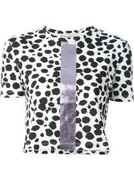 укороченная футболка с леопардовым принтом   Être Cécile