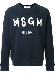 толстовка с принтом-логотипом MSGM