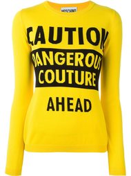 свитер с принтом Moschino