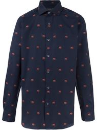 рубашка с вышитым узором обезьян Paul Smith London