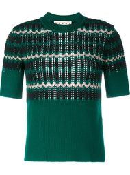 трикотажный топ с короткими рукавами Marni