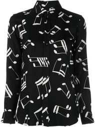 рубашка с белыми нотами Saint Laurent