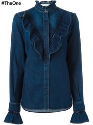 джинсовая рубашка с оборками Stella McCartney