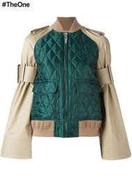 куртка-бомбер с расклешенными рукавами Sacai