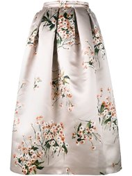 объемная юбка с цветочным узором Rochas
