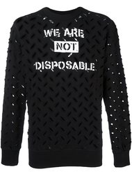 толстовка 'We are not disposable'  Vivienne Westwood Anglomania