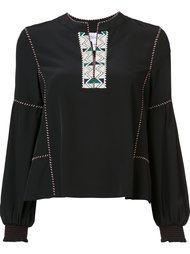 smocked cuff blouse Derek Lam 10 Crosby