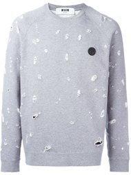 толстовка с потертой отделкой MSGM