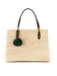 straw shoulder bag Serpui